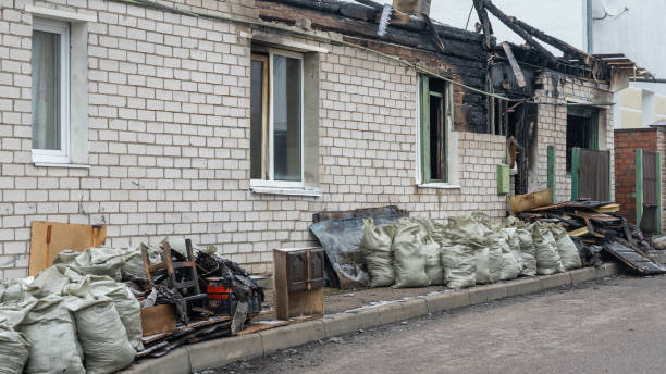 Professional Fire Damage Removal technician working in Kingston, PA
